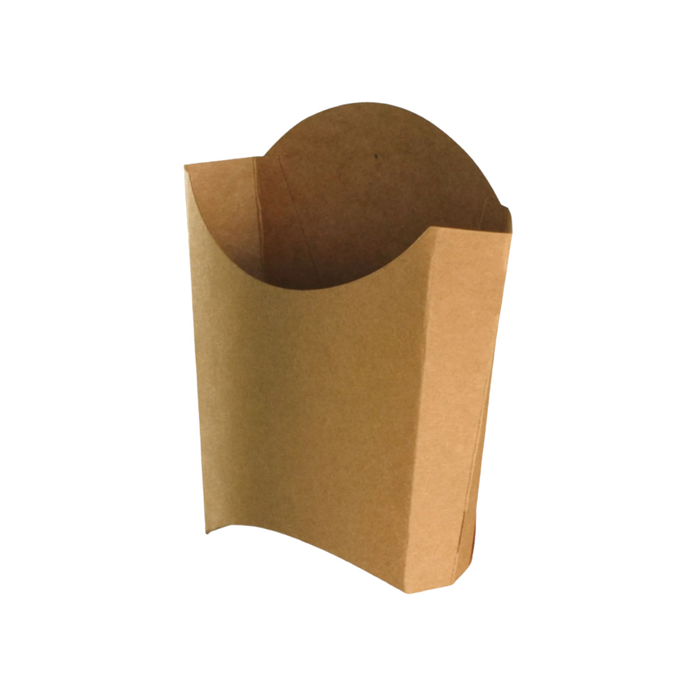 Cornet à frites de taille moyenne en carton kraft brun